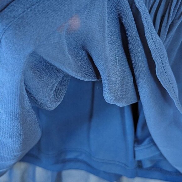 Lane Bryant Women Plus size 20 Pleated Navy Blue Sleeveless Top Flowy Office - Picture 6 of 11